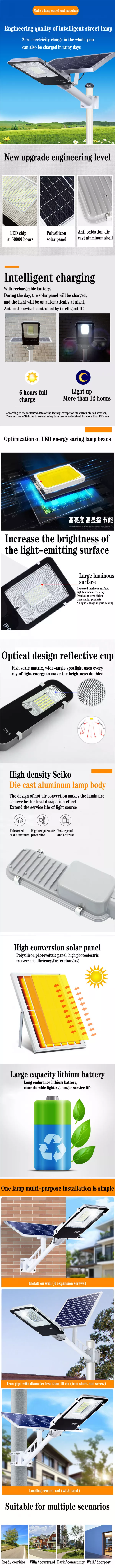 ⁦תאורת הצפה סולארית 400W + גלאי אור + שלט⁩ – תמונה ⁦2⁩