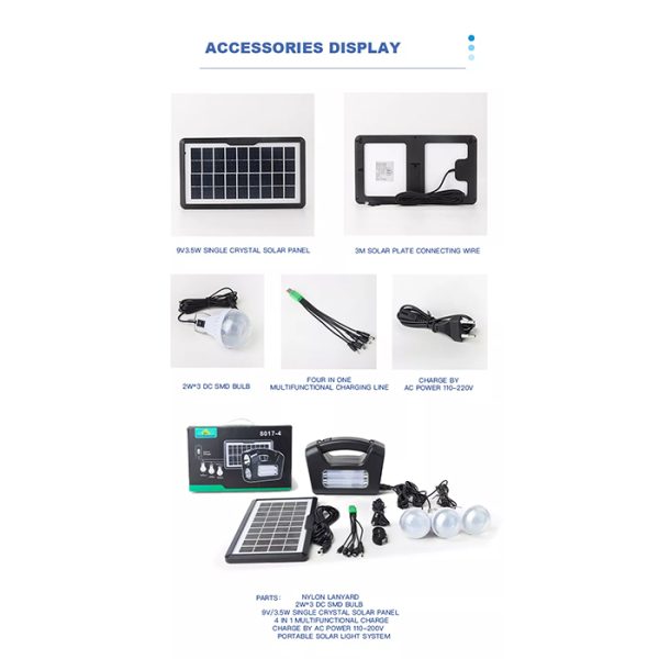 ⁦קיט סולארי POWERLINE פאנל + פנס חירום + תאורת פנים⁩ – תמונה ⁦3⁩