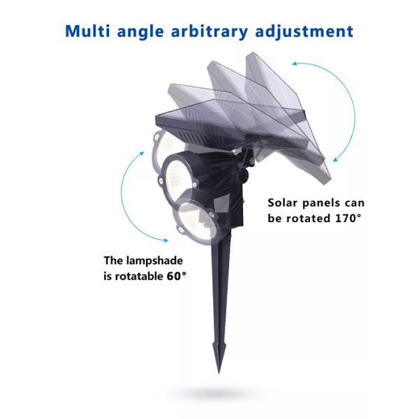 ⁦תאורת גינה סולארית 5W דוקרן אור חם 1200Mah 115*115*270mm⁩ – תמונה ⁦3⁩