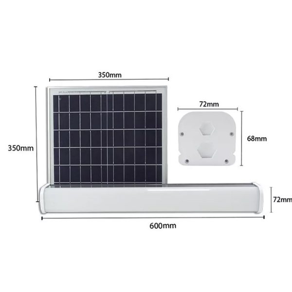 ⁦קיט תאורת לד סולארית לחרום/סוכה/מחסן NEWTEC 60W 10000Mah 600*60*45MM⁩ – תמונה ⁦3⁩