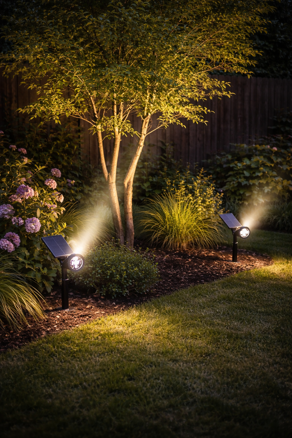 תאורת גינה לבן קר