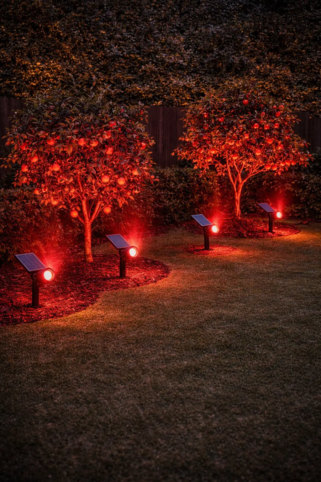 תאורת אווירה אדומה בשביל