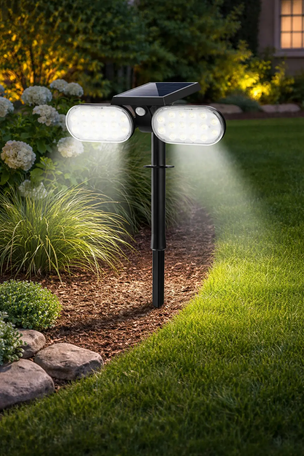 תאורת גינה סולארית כפולה NEWTEC OVA-518