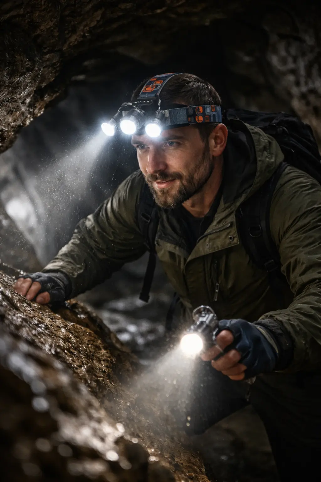 פנס ראש מתכוונן 3 נורות NEWTEC AL8