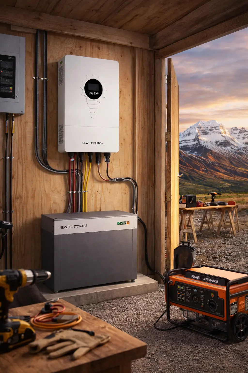 ממיר מתח היברידי NEWTEC CARBON 6KW