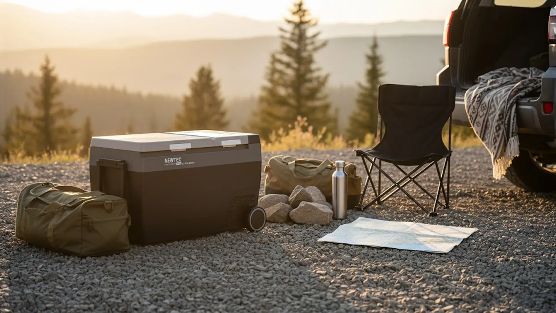 מקרר נייד NEWTEC BCD45 עם מכונת קרח