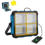 תאורה סולארית ניידת עוצמתית Newtec-AL1 עם פאנל מתקפל